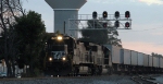 NS 8796 leads train 218 past the signals at Aycock